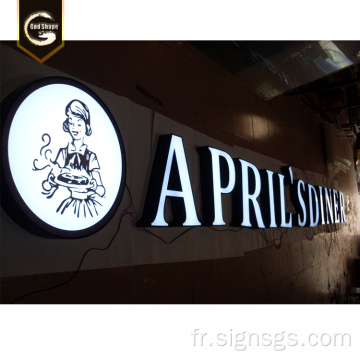 Frontlit LED Light Up Letters pour décoration murale